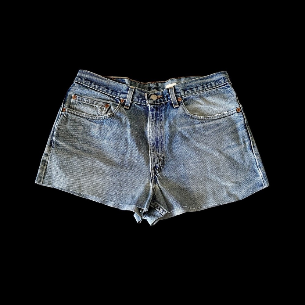 Vintage Levi's 550 High Rise Cutoff Denim Shorts‎ Women's Sz 30 USA Made